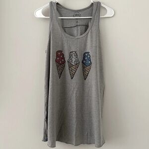 Seaside Women’s  Ice Cream Tank Top 4th of July USA July 4 Summer Beach Workout